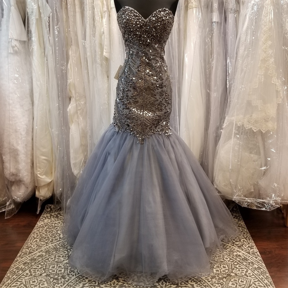 ❤HP❤ Charcoal Mermaid Pageant Dress